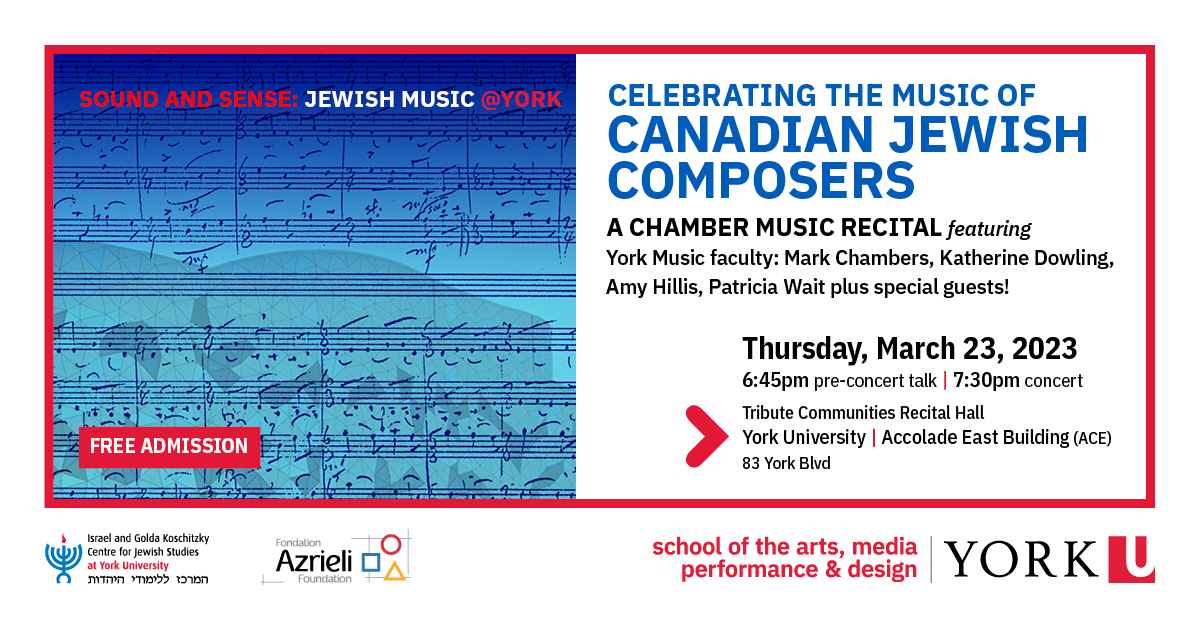 Canadian Jewish composers poster