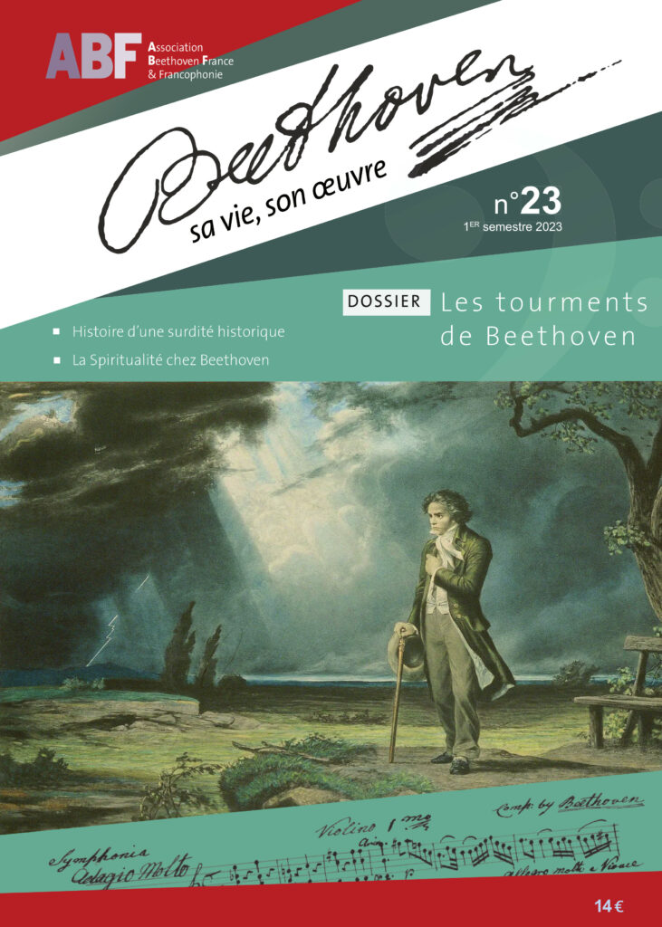 Cover of the journal No. 23, with a special part entitled "Beethoven's torments".