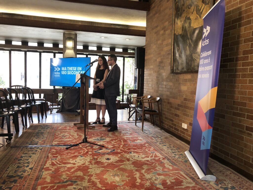 Jean-François et Isabelle, les deux animateurs de la soirée / Jean-François and Isabelle, the two animators of the might