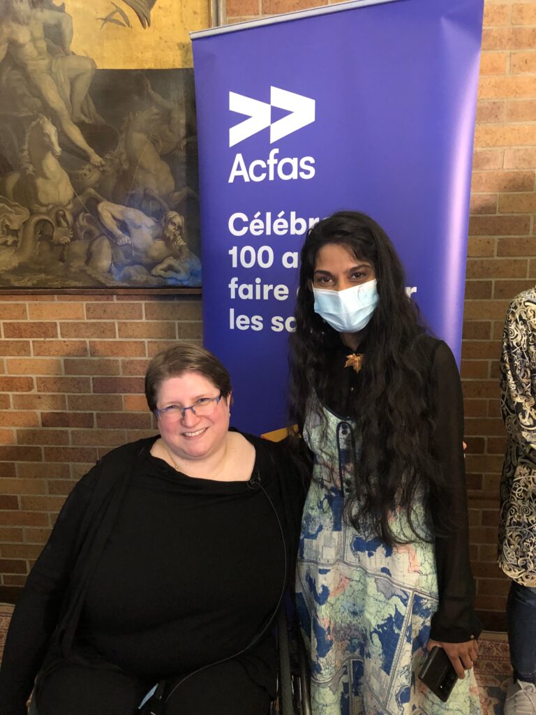 Deux doctorantes, Diane et Sandya / Two doctoral students, Diane and Sandya