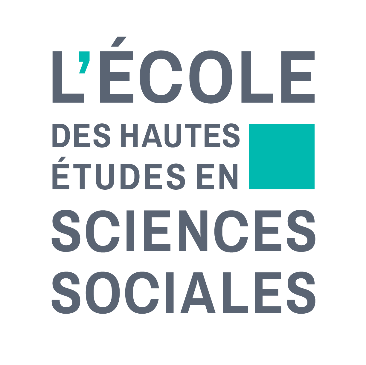EHESS logo with text in grey and a green square on the right side. Text reads: Ecoles des Hautres Etudes en Science Sociales.